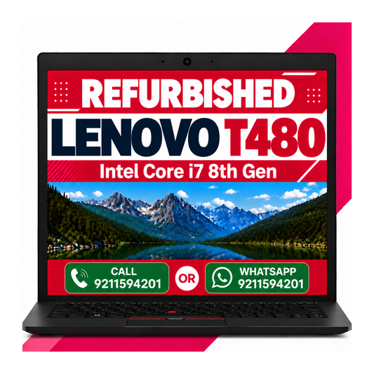 Lenovo ThinkPad T480 Intel Core i7 8th Gen 14 Inch FHD Display Laptop with Windows 11 Pro  (Refurbished)