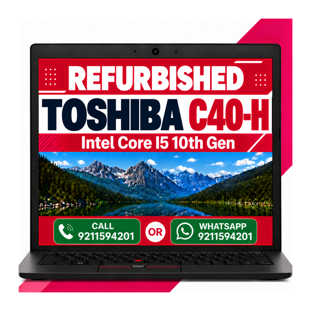 Toshiba Dynabook Satellite Pro C40-H Intel Core I5 10th Gen | 14-inch FHD Display With Windows 11 Pro & Ms Office 2021