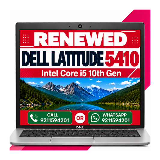Dell Latitude 5410 Intel Core i5 10th Gen 14" FHD Display Laptop Windows 11 with Ms Office 2016 (Renewed)