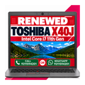 Toshiba Portege Dynabook X40-J Intel Core i7 11th gen, 14 Inch FHD Display with Windows 11 Pro & Ms Office 2024 (Renewed)