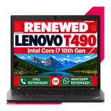 Lenovo Thinkpad T490 Intel Core i7 10th Gen 14" FHD Laptop With Windows 11 and MS Office 2016 (Renewed)