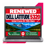 Dell Latitude 5320 | Intel Core i5 11th Gen 13 Inch FHD Display with Windows 11 with Ms Office 2021 (Renewed)