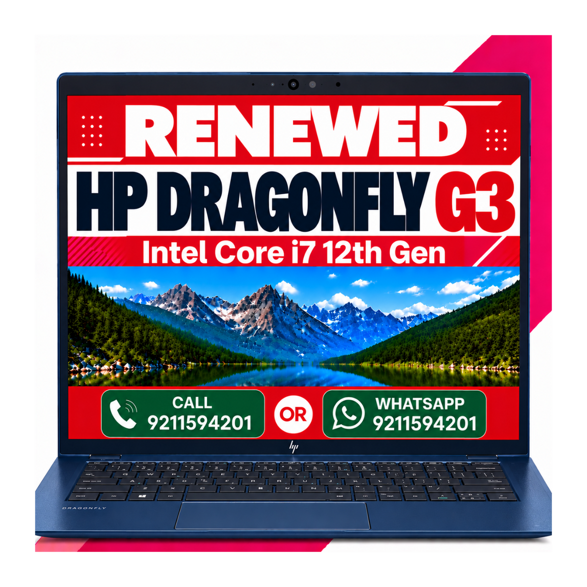 HP Chromebook Plus Elite Dragonfly G3 Intel i7 12th Gen 32GB RAM 13.5" QHD with 1-year warranty. (Refurbished)