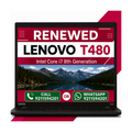 Lenovo ThinkPad T480 Intel Core i7 8th Gen 14 Inch FHD Display Laptop with Windows 11 Pro  (Refurbished)