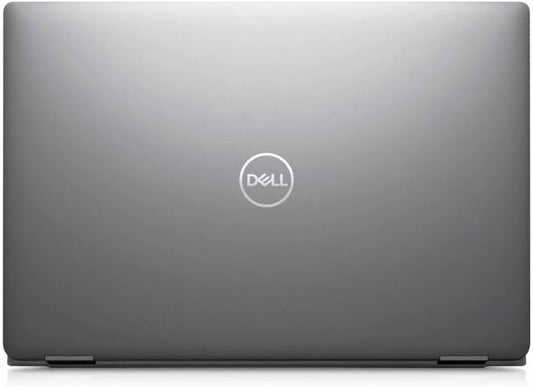 Gray Dell laptop on a white background