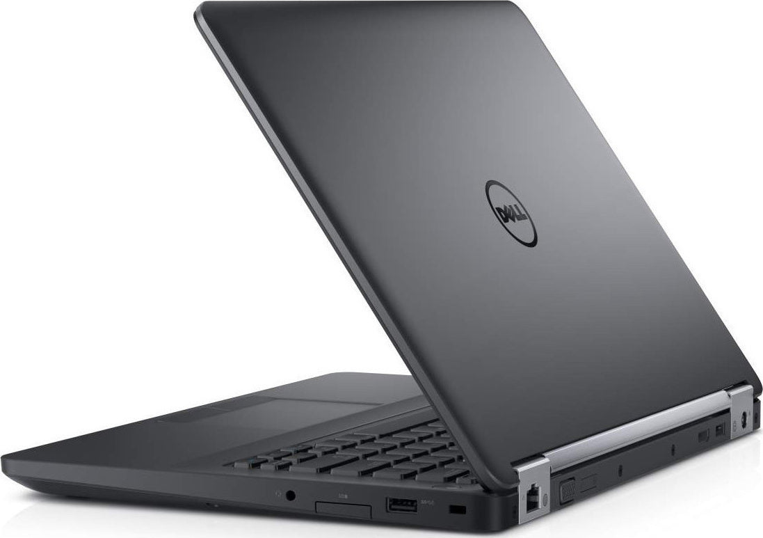 Black Dell laptop on a white background
