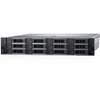 Server rack with multiple drive bays on a white background