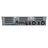 Server rack with multiple slots and connectors on a white background