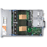 Internal view of a server with various components on a white background