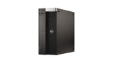Black Dell server tower on a white background