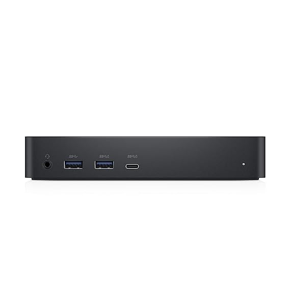 Dell Universal D6000 Monitor Dock in black color with multiple ports and a visible HDMI port on the front.