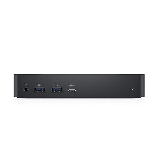Dell Universal D6000 Monitor Dock in black color with multiple ports and a visible HDMI port on the front.