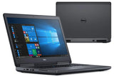 Dell laptop with open lid showing Windows desktop and closed lid on a white background