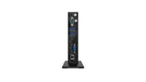 Black computer peripheral device with ports on a white background