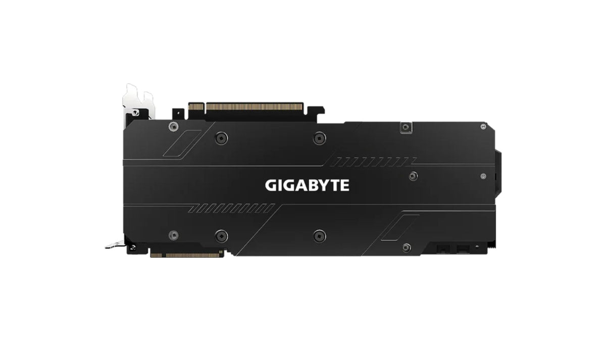 Gigabyte graphics card on a white background