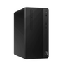 HP 285 G3 Microtower PC Computer in black color with multiple ports on the front panel.
