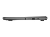Side view of a laptop on a white background