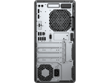 Back view of a computer case with multiple fans and ports on a white background