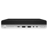 HP EliteDesk mini PC on a white background