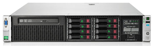 HP ProLiant DL380p G8 server computer with multiple drive bays and system components visible.