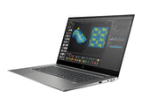 Laptop displaying a design software on a white background