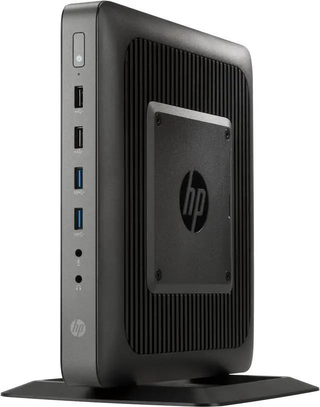 HP desktop computer tower on a white background