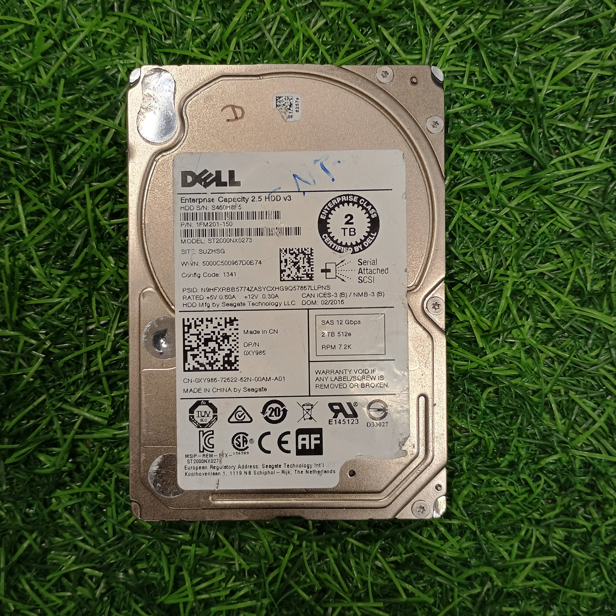 DELL 1FM201-150 - 2TB 7.2K 2.5 SAS 12G HDD (Refurbished)