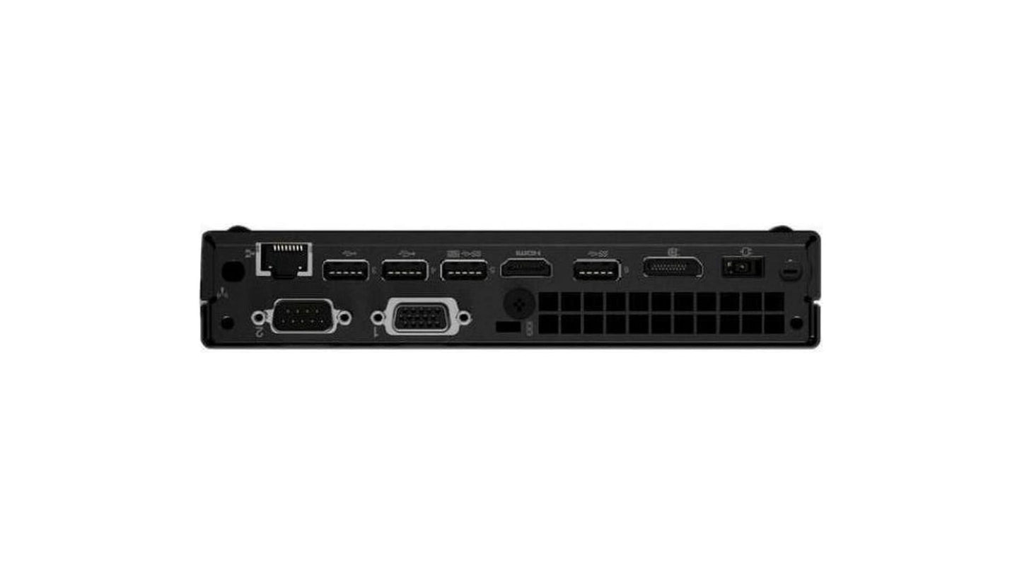 Black computer tower on a white background