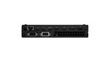 Black computer tower on a white background