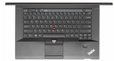 ThinkPad laptop with keyboard and trackpad on a white background