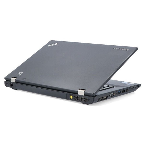 Black laptop on a white background
