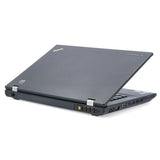 Black laptop on a white background