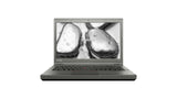 Laptop displaying an image of shoes on a white background