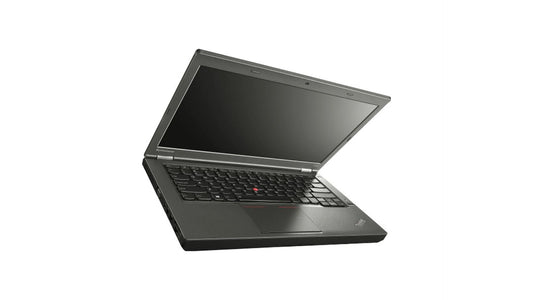 Open laptop on a white background