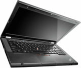 Black laptop on a white background