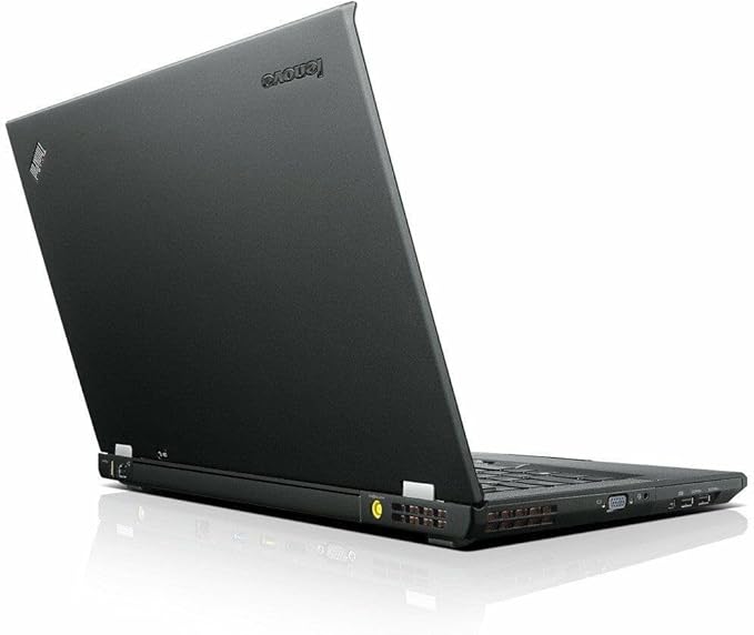 Black ThinkPad laptop on a white background