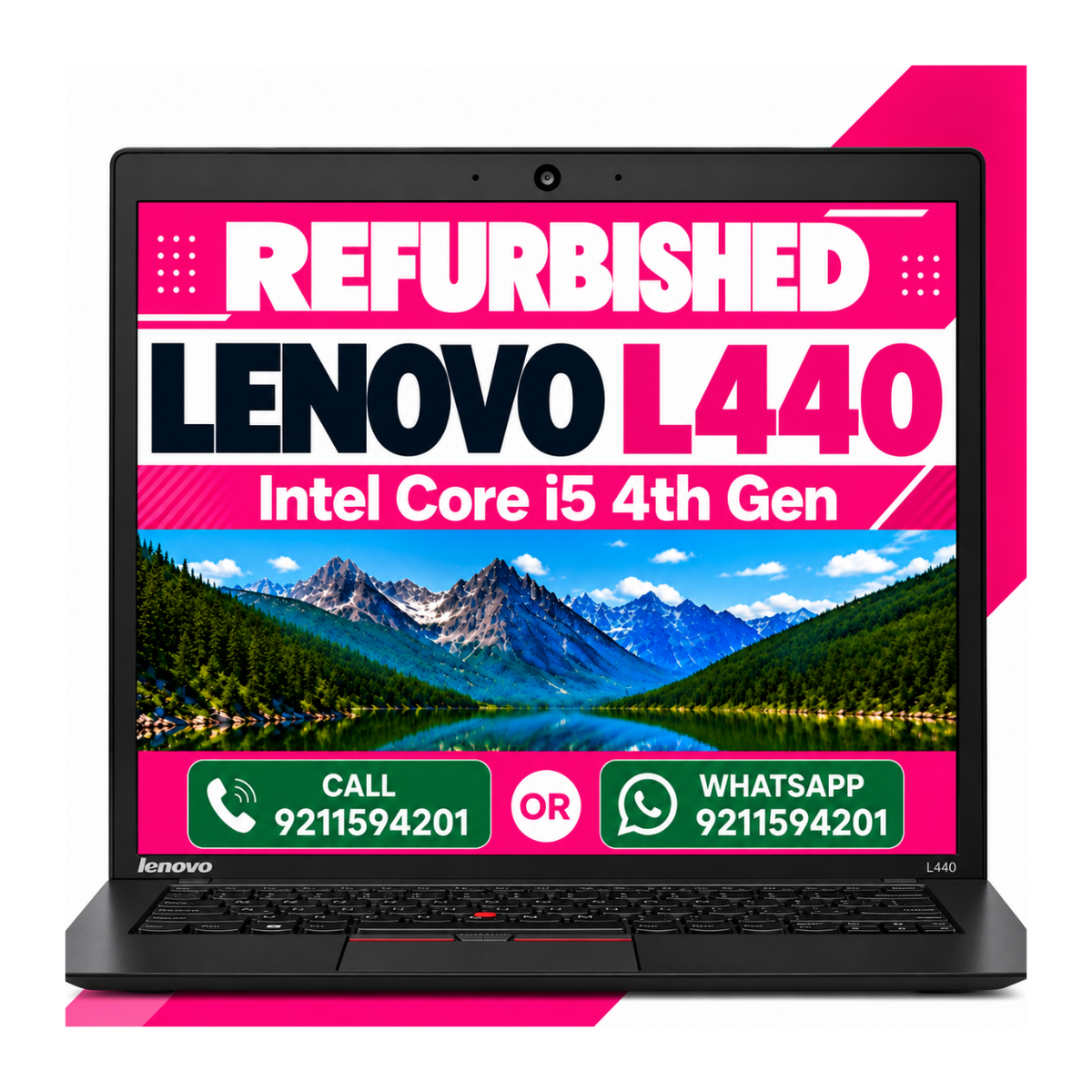 Lenovo ThinkPad L440 Intel Core i5 4th Gen & 14-Inch HD Display with Windows 11 and MS Office 2021 With 6 months warranty (Refurbished)