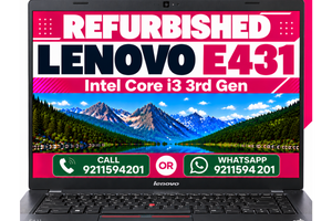 Lenovo ThinkPad Edge E431  Intel Core I3 3rd Gen, 14 Inch HD Display With Windows 10 Pro and MS Office 2016 ( Refurbished)