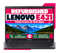Lenovo ThinkPad Edge E431 , Intel Core I3 3rd Gen, 14 Inch HD Display With Windows 10 Pro and MS Office 2016 ( Refurbished)