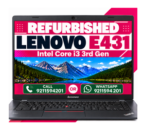 Lenovo ThinkPad Edge E431 , Intel Core I3 3rd Gen, 14 Inch HD Display With Windows 10 Pro and MS Office 2016 ( Refurbished)