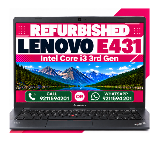 Lenovo ThinkPad Edge E431 , Intel Core I3 3rd Gen, 14 Inch HD Display With Windows 10 Pro and MS Office 2016 ( Refurbished)