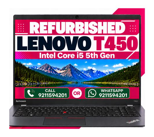 Lenovo ThinkPad T450 Intel Core I5 5th Gen 14 Inch Full HD Display With Windows 11 and MS Office (Refurbished)
