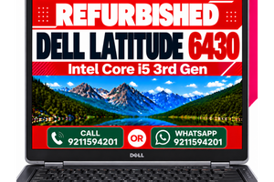 Dell Latitude 6430 intel Core i5 3rd Gen 14"HD Display Windows 10 with ms office 2021  (Refurbished)