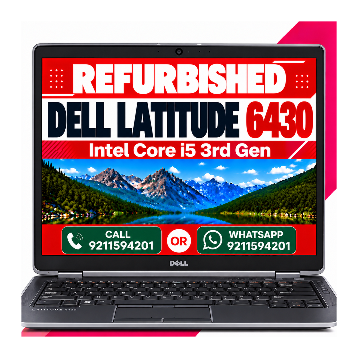 Dell Latitude 6430 intel Core i5 3rd Gen 14"HD Display Windows 10 with ms office 2021  (Refurbished)
