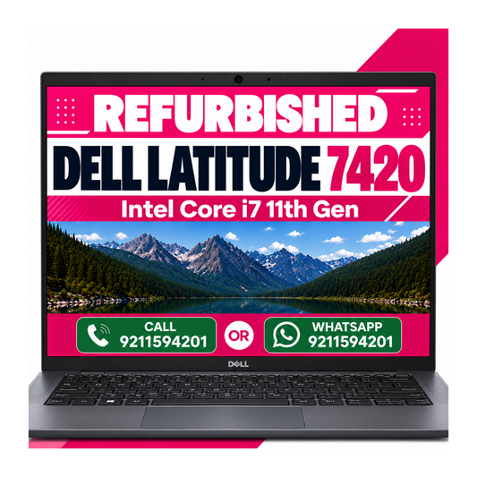 Dell Latitude 7420 Intel Core i7 11th Gen 14" FHD Display Laptop Windows 11 With MS Office 2021 (Refurbished)