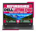 Dell Latitude E7450 | Intel Core i7-5th gen | 14 inch HD Display with Windows 10 & Ms Office (Refurbished)