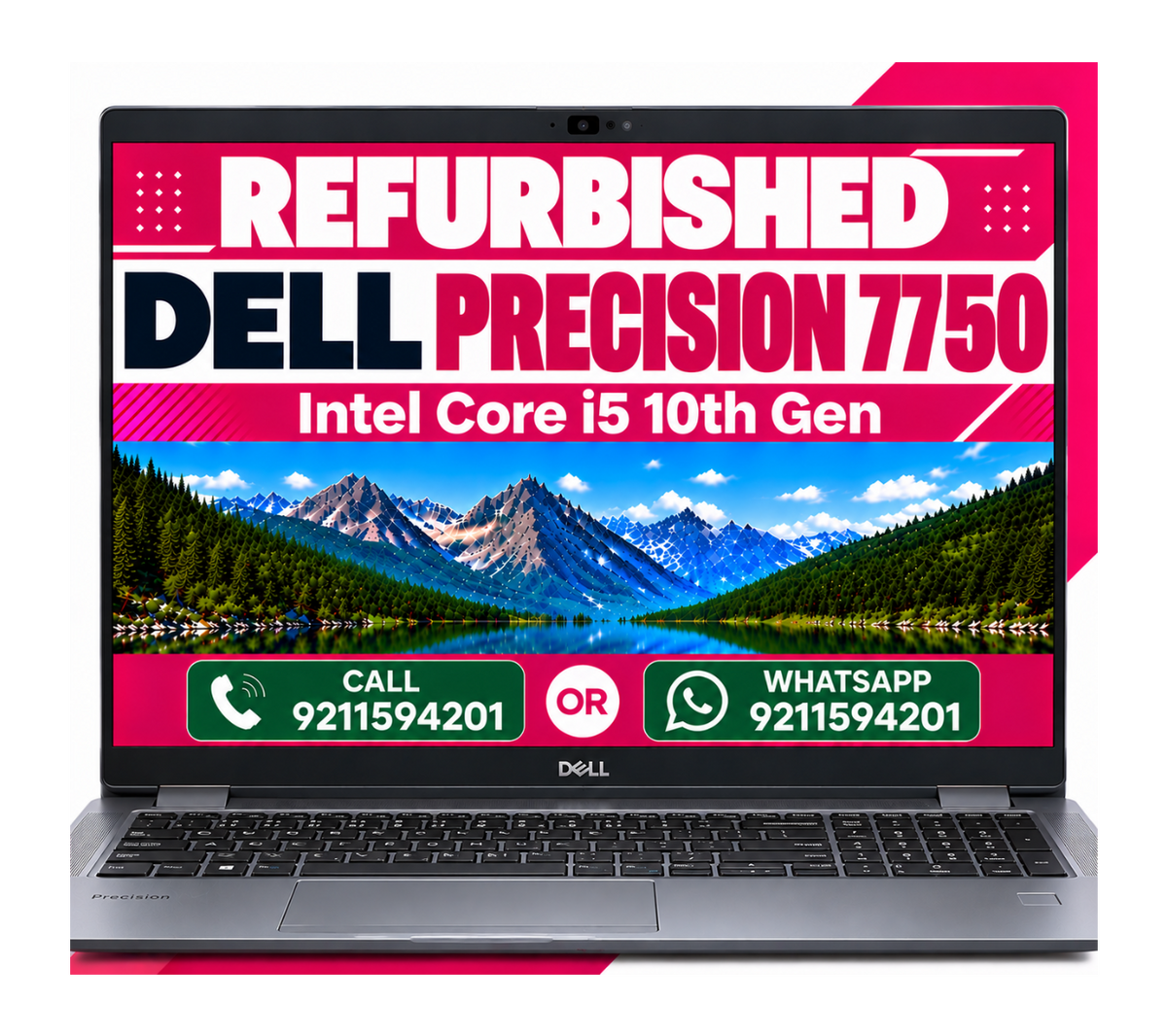 Dell Precision 7750 17.3" FHD Intel i5 10th Gen, 6GB Nvidia GPU with Windows 11 Pro and MS Office 2021 with a 6-month Warranty (Refurbished)