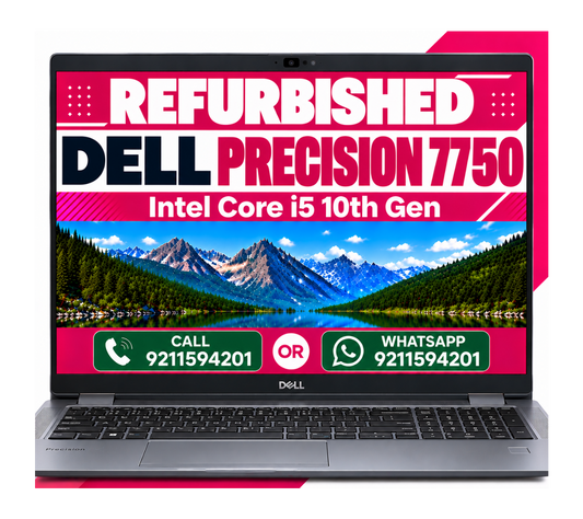 Dell Precision 7750 17.3" FHD Intel i5 10th Gen, 6GB Nvidia GPU with Windows 11 Pro and MS Office 2021 with a 6-month Warranty (Refurbished)