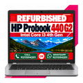 HP Probook 440 G2 Intel Core i3 4th Gen | 14 Inch HD Display with Windows 10 & Ms Office 2021 | Silver colour | (Refurbished)