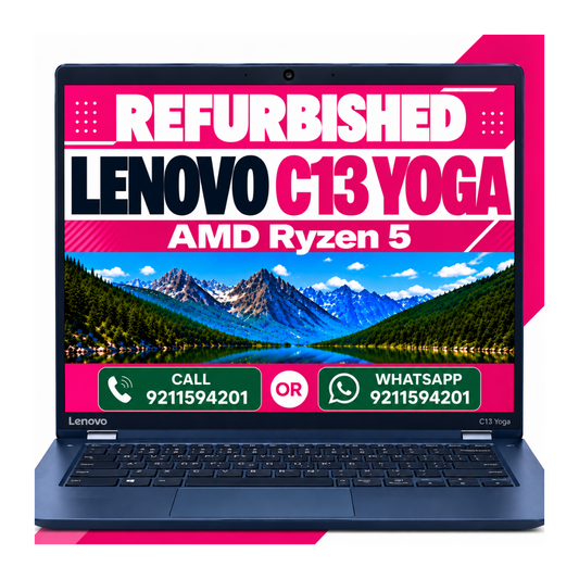 Lenovo 2-in-1 Chromebook Laptop ThinkPad C13 Yoga Gen 1 AMD Ryzen 5 13.3" FHD+ Touch screen ChromeOS with 6 Months warranty (Refurbished)